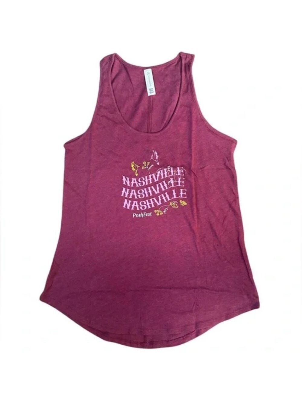 Poshfest Nashville Graphic Red Tank Top